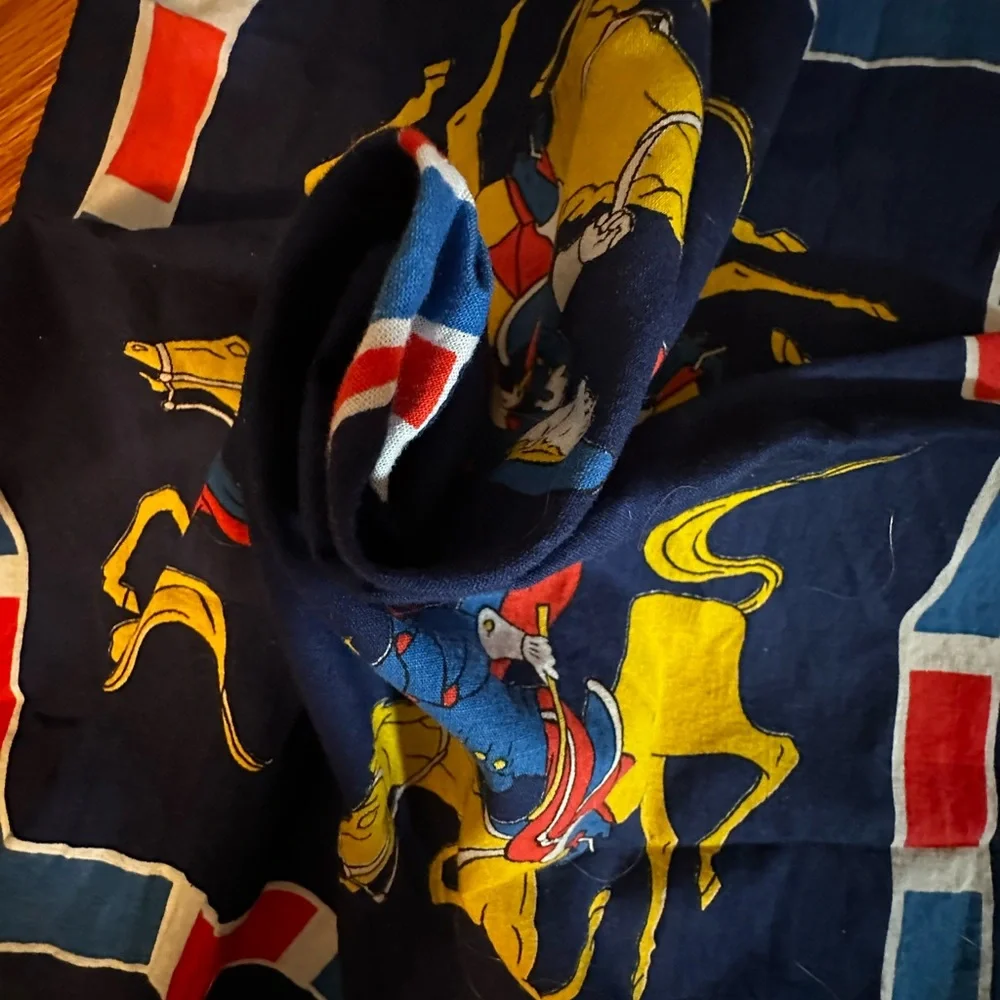 Vintage Patriotic Colonial Rider Bandana – 1940s–50s